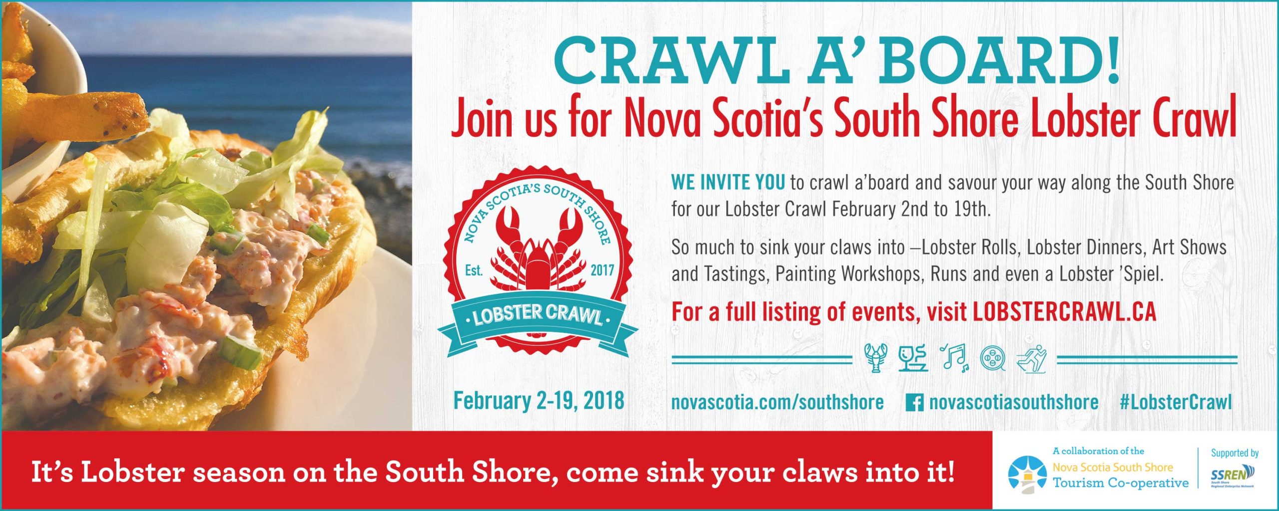 Crawl A’Board – Nova Scotia’s First Lobster Crawl on the South Shore!
